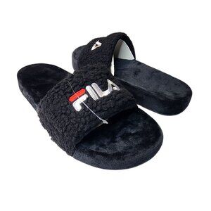 Fila Women's Slide Sandals Black Size 8 Old School New